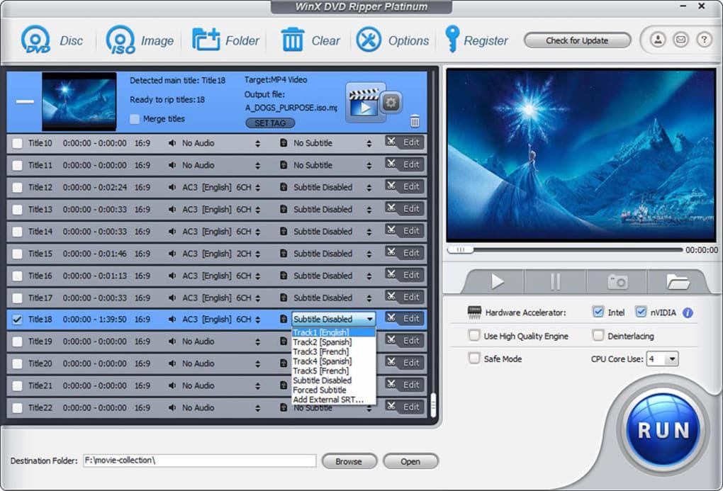 WinX DVD Ripper - ISO file converter