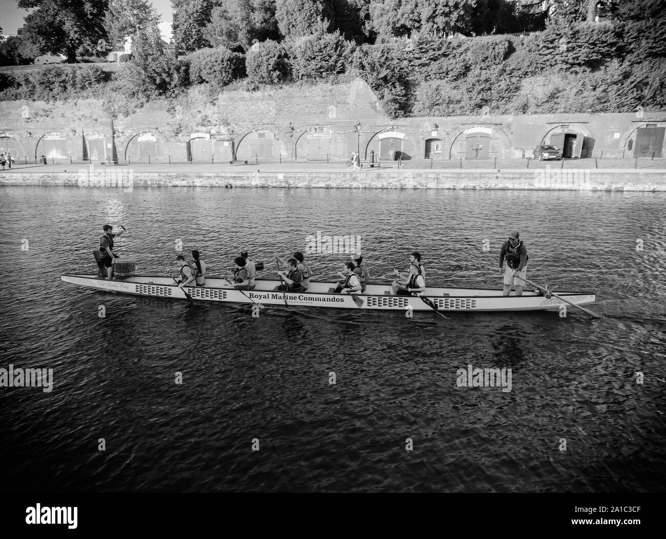 River Exe rowing boats Stock Photo