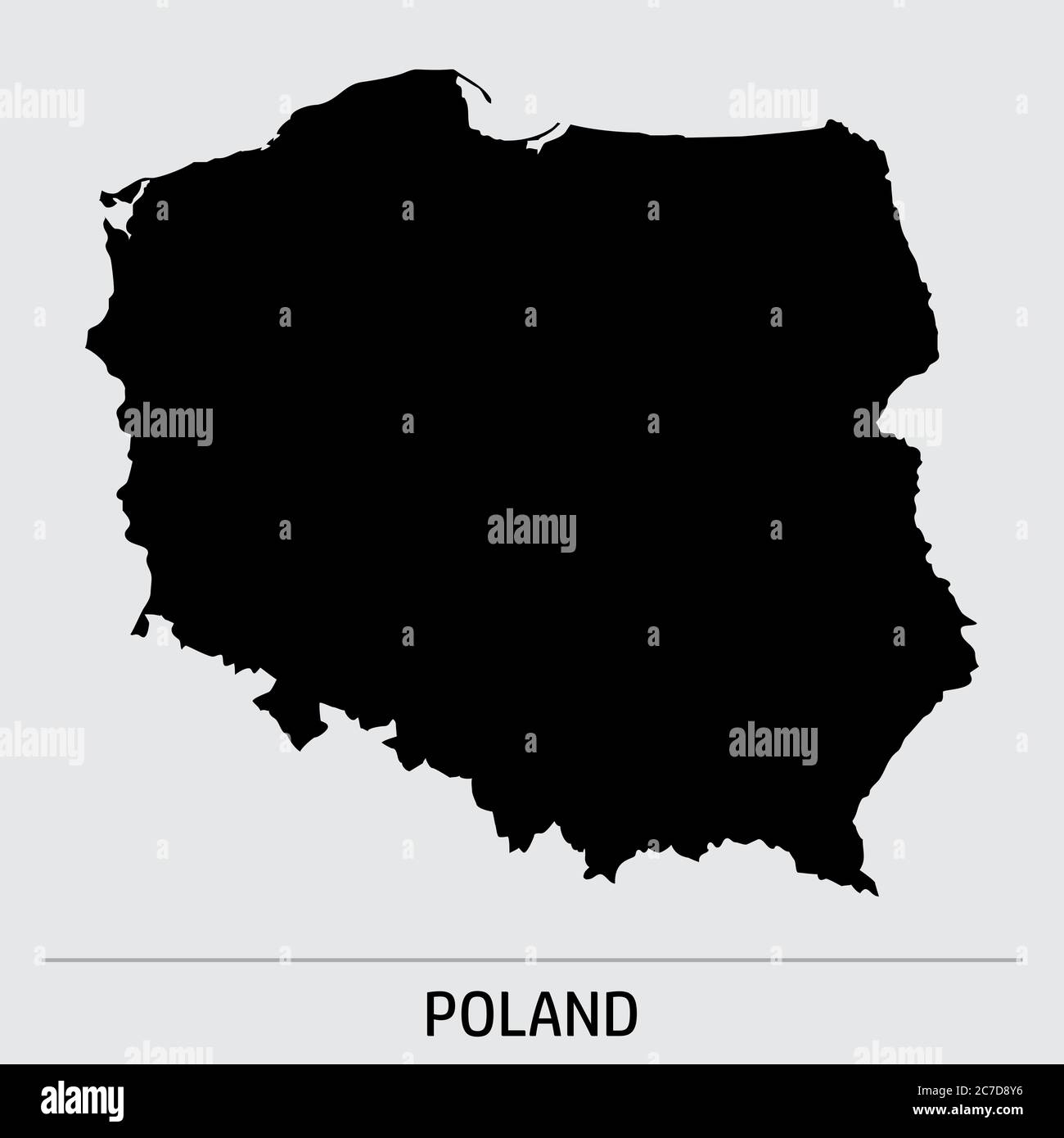 Poland map icon Stock Vector