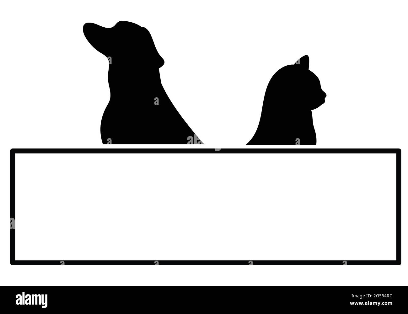 Cat and Dog Banner Stock Vector