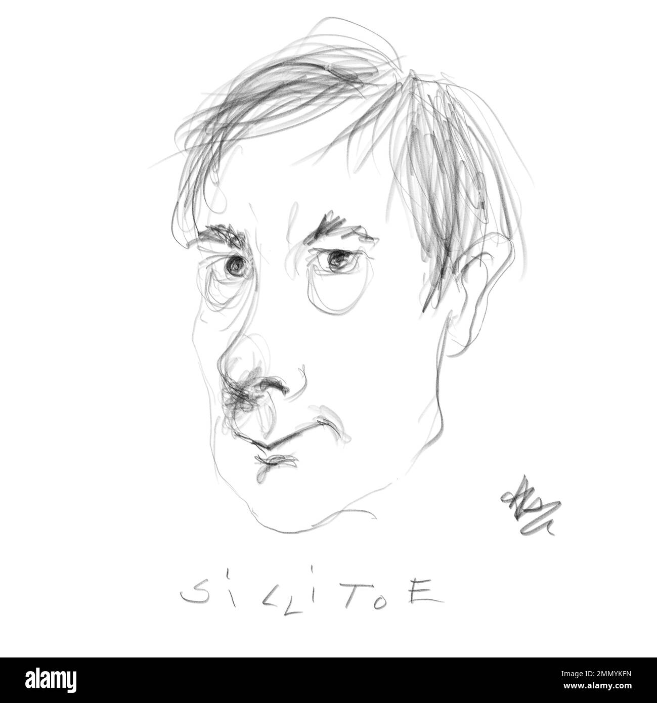 Alan Sillitoe Portrait Stock Photo