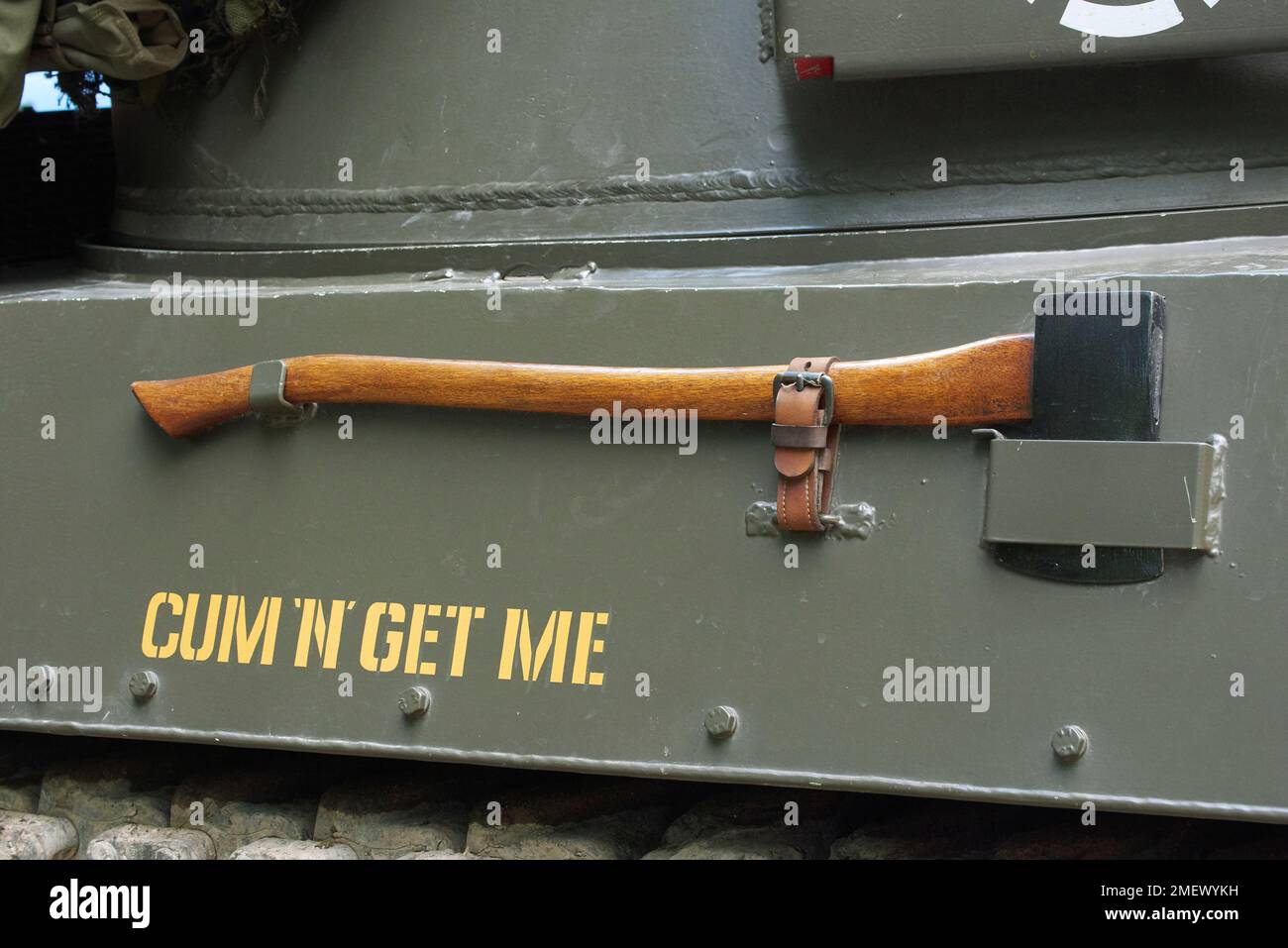 M18 Hellcat, Axe on Hull Stock Photo