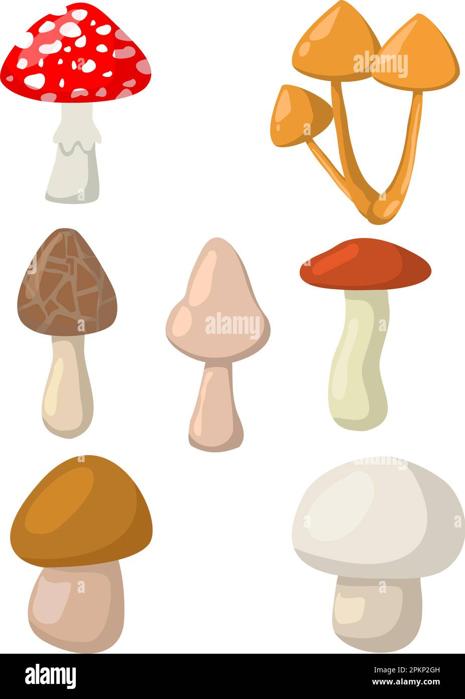 Cartoon mushrooms Stock Vector