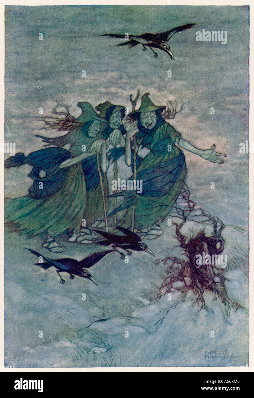 Macbeth Three Witches Stock Photo