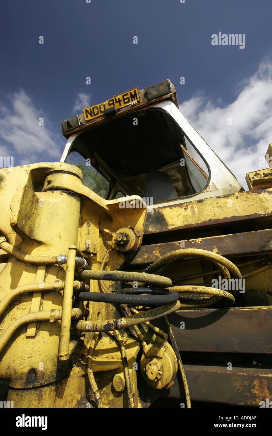 Yellow JCB digger Stock Photo