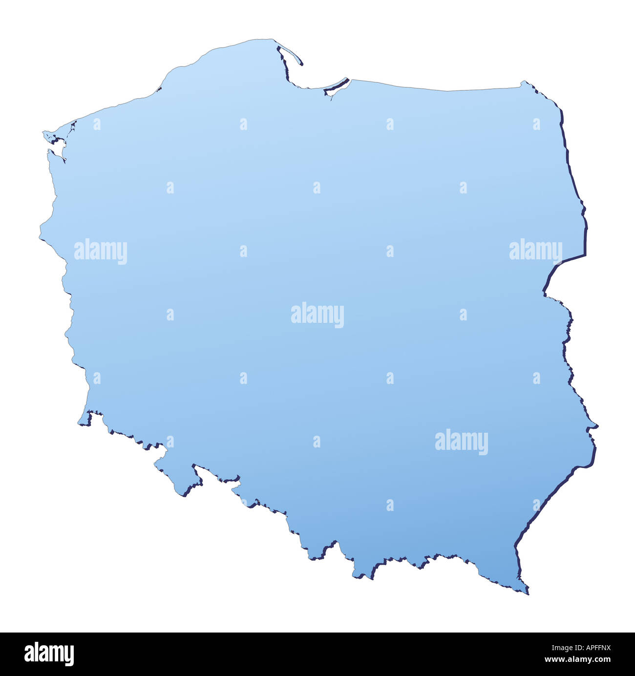 Poland map Stock Photo