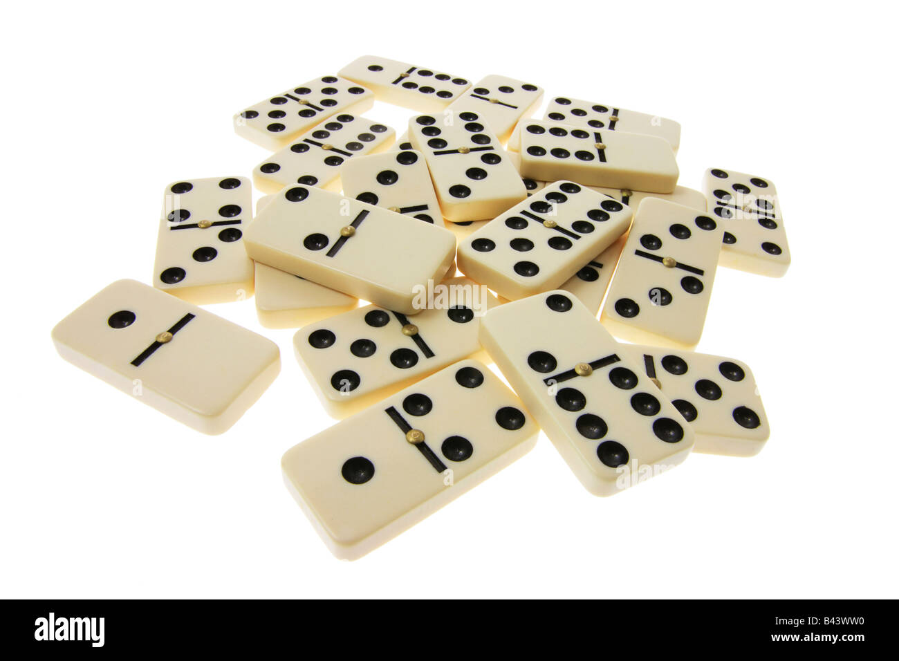 Pile of Dominoes Stock Photo