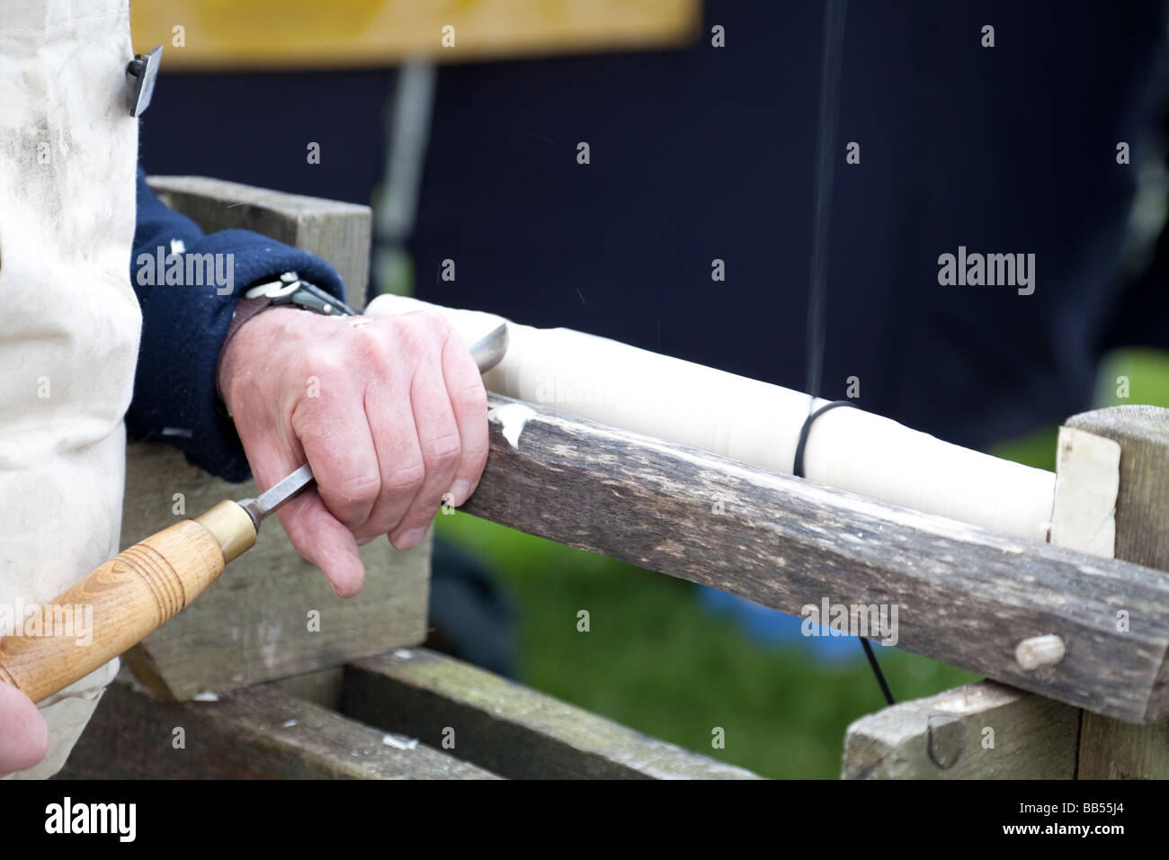 A bodger bodging Stock Photo