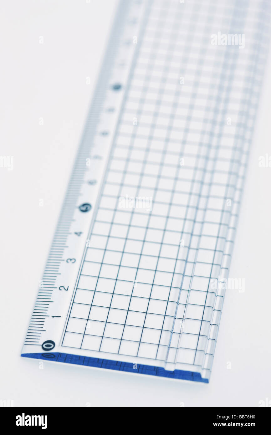 Ruler on white background Stock Photo