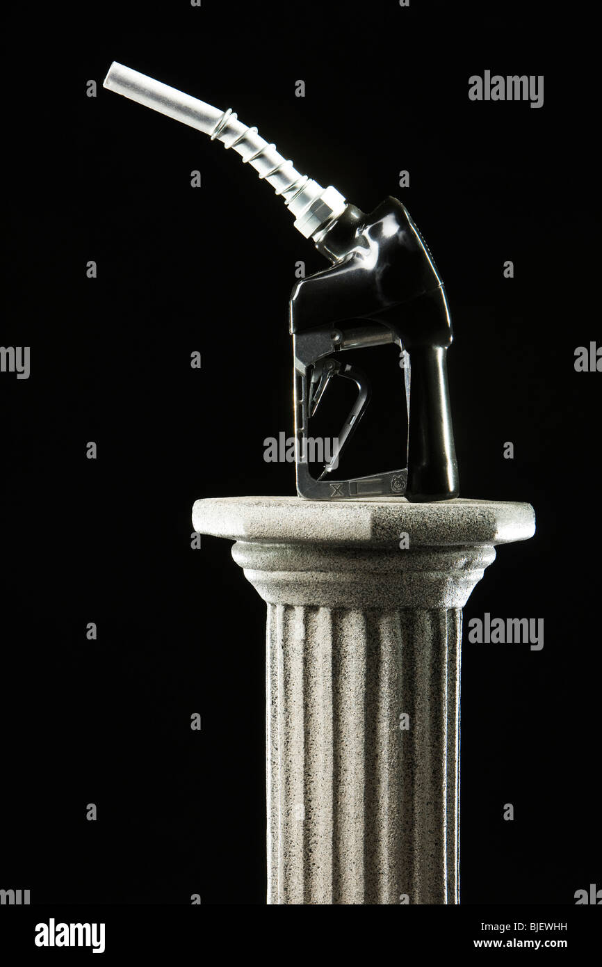 gas pump on a pedestal Stock Photo