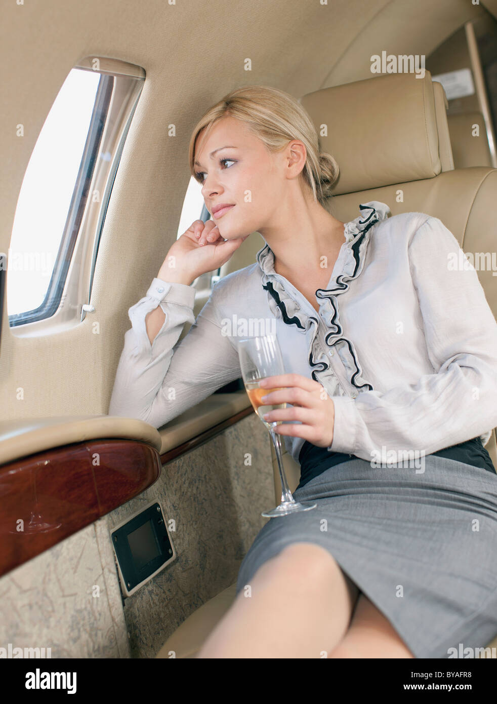 Rich pretty woman Stock Photo