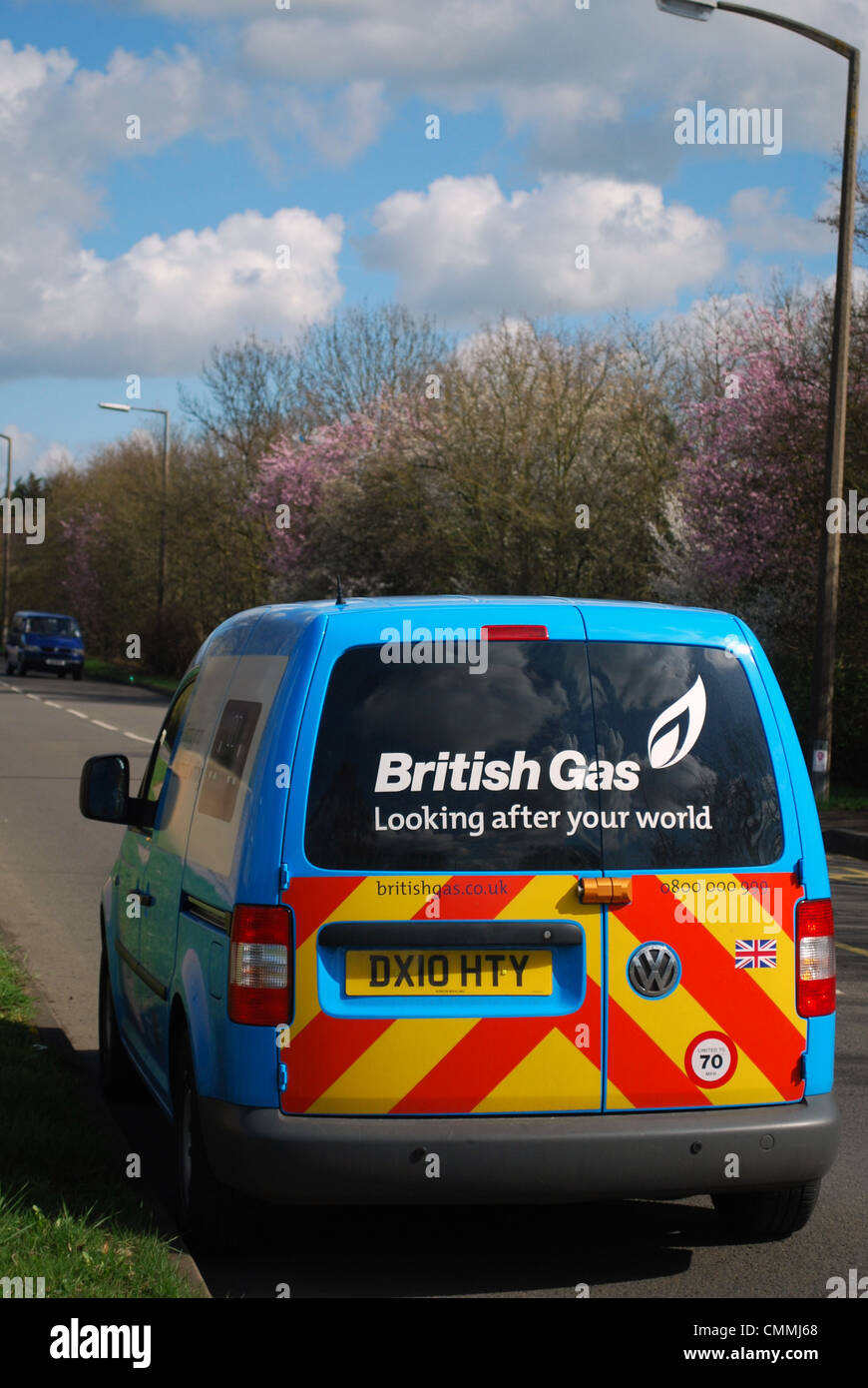 British gas van Stock Photo