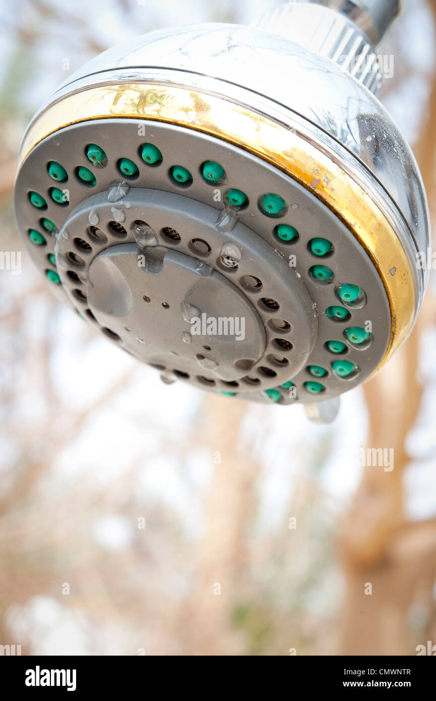 Outdoor Shower Head Stock Photo