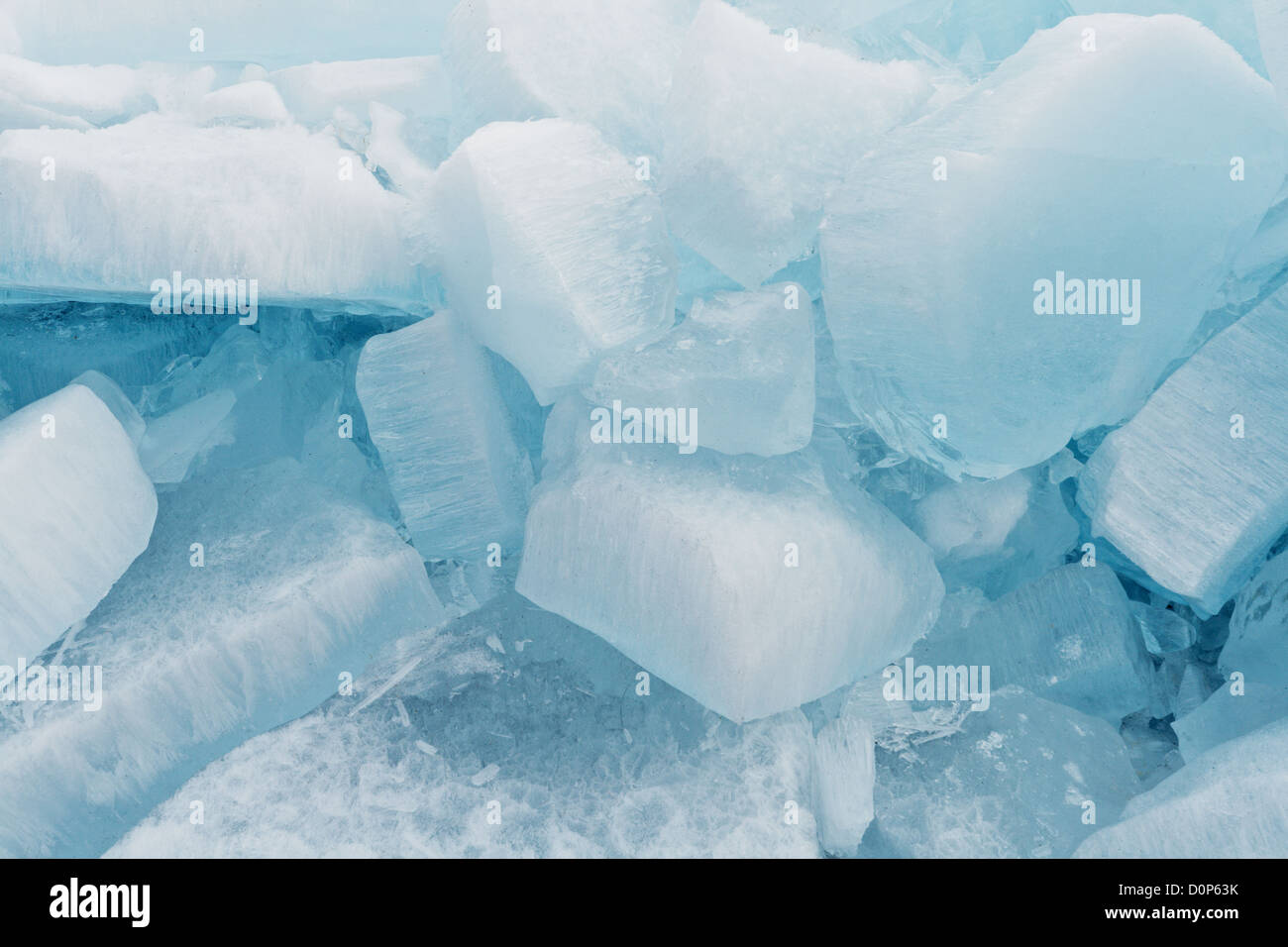 Big pieces of the broken ice Stock Photo