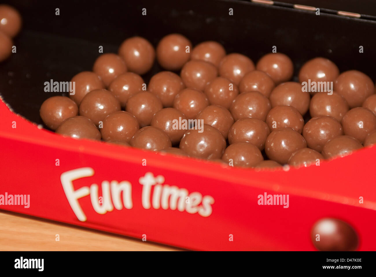 Malteser sweets in box Stock Photo