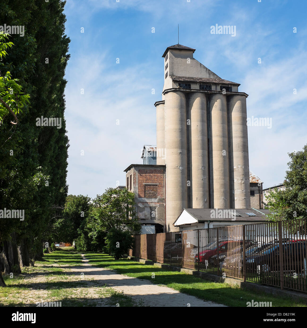 old grain silo in Bratislava Stock Photo