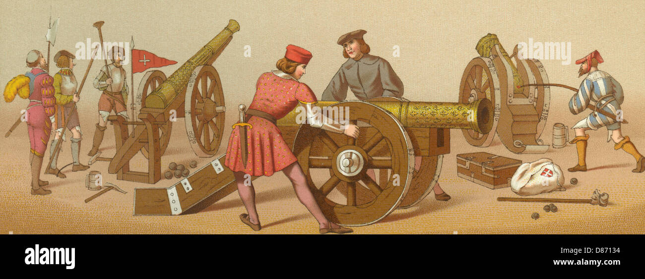 FRENCH CANNON, 16TH CENT Stock Photo