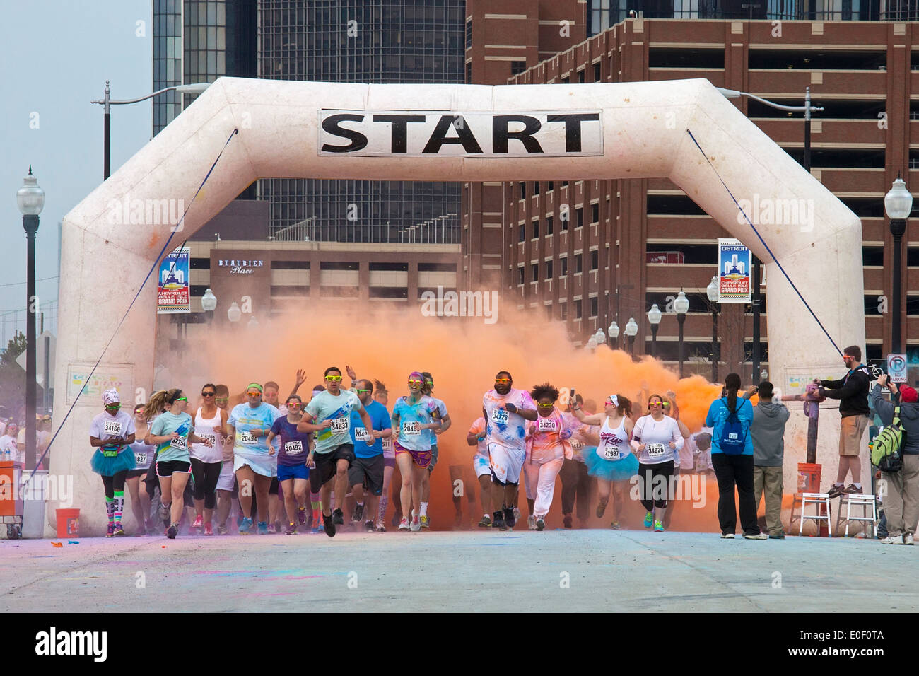 'Color Me Rad' 5K Run/Walk Stock Photo