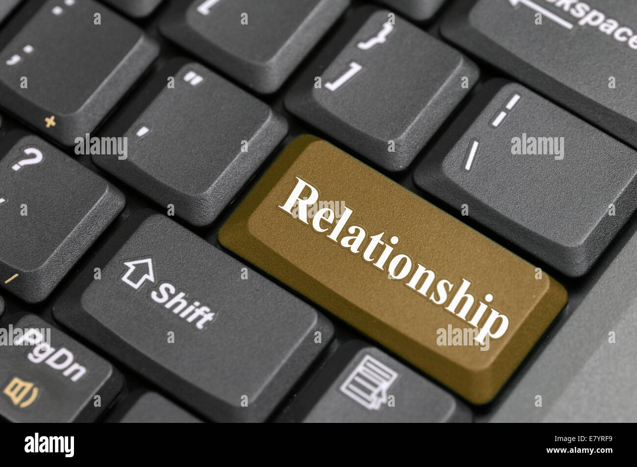 Relationship key on keyboard Stock Photo