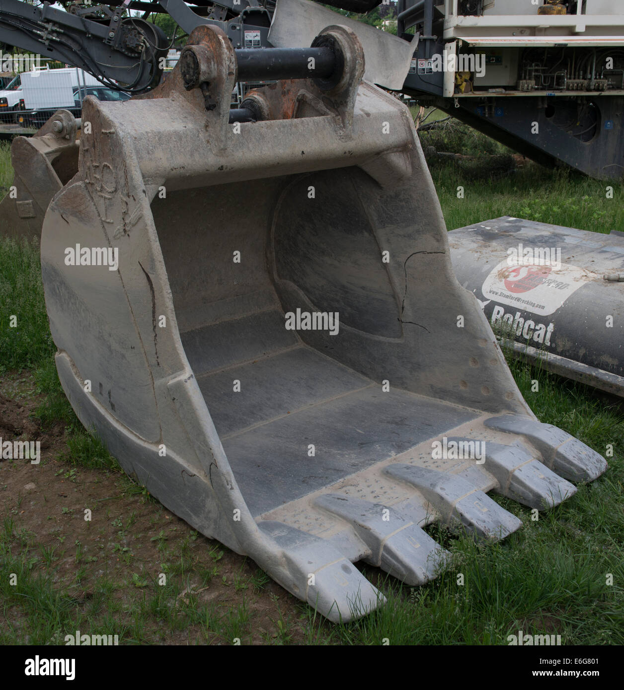 Excavator bucket or scoop. Stock Photo