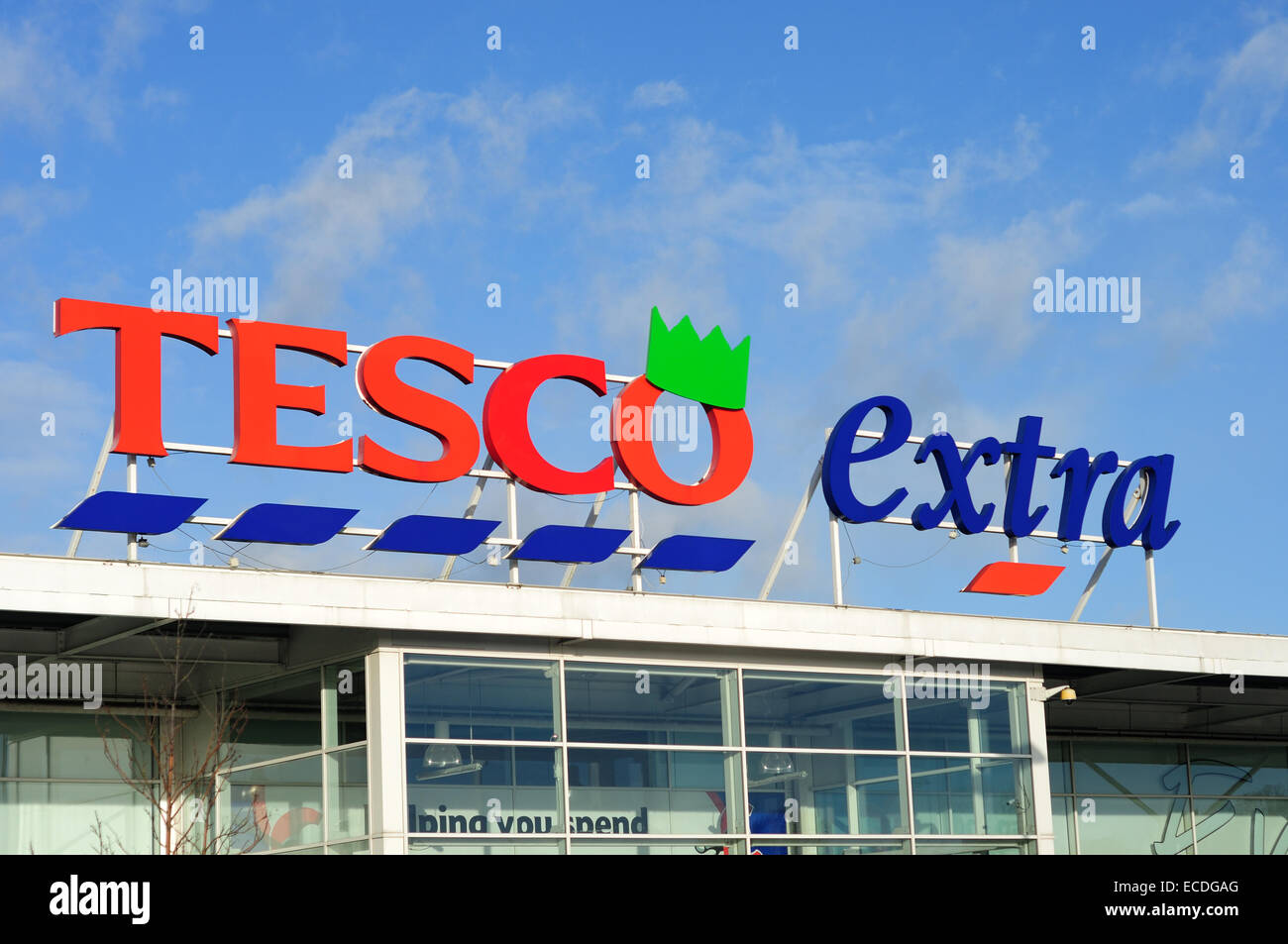 Tesco Extra . Stock Photo