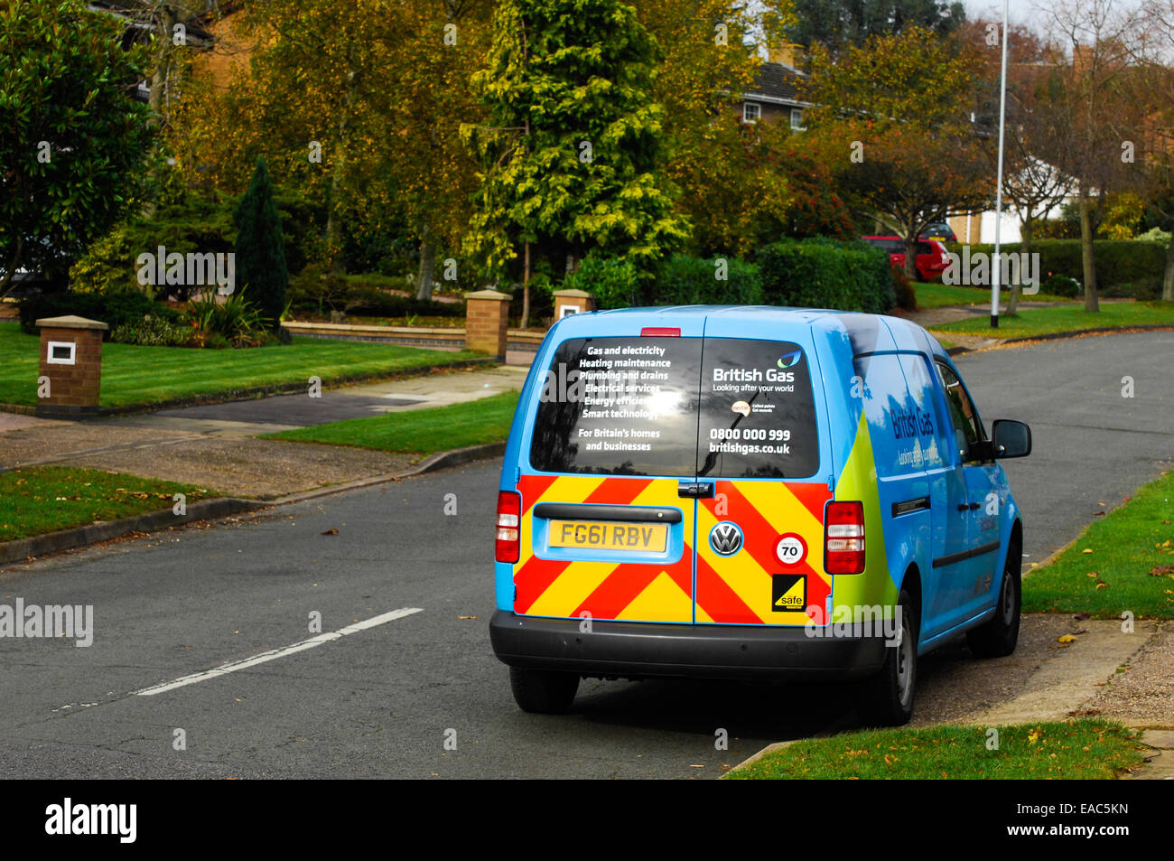 British gas van Stock Photo