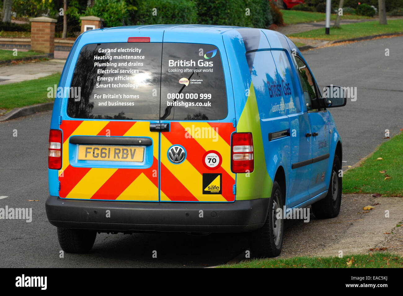 British gas van Stock Photo