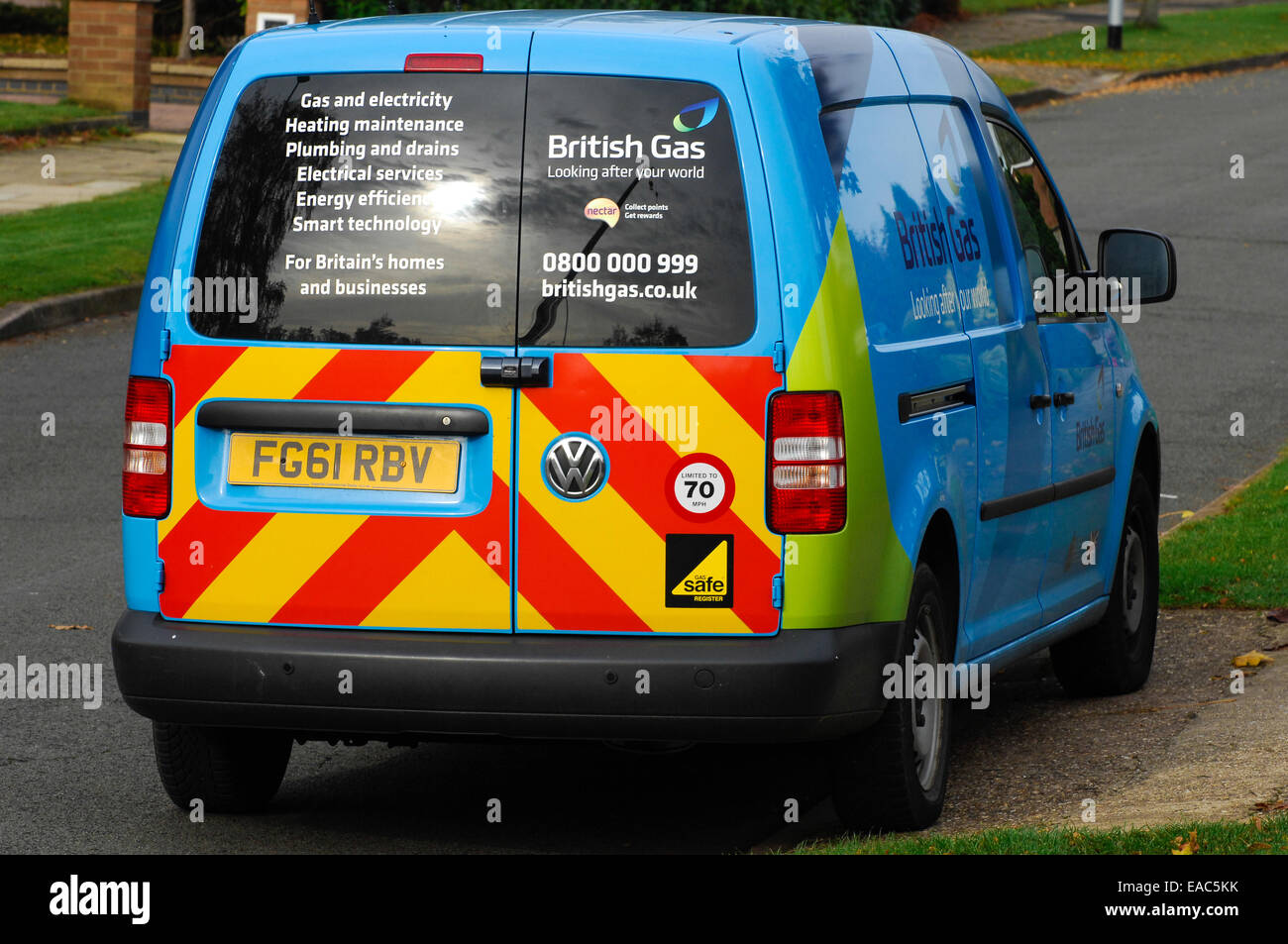 British gas van Stock Photo