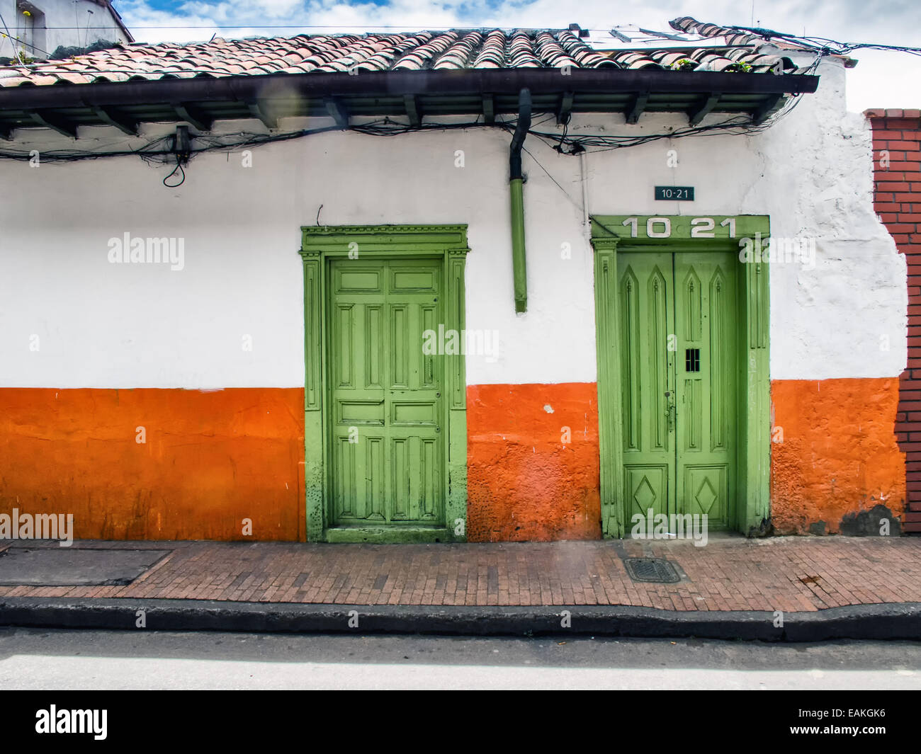 Two doors of old houses Stock Photo