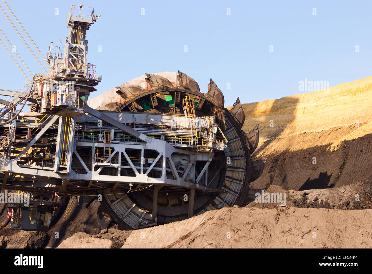 Giant bucket wheel excavator Stock Photo