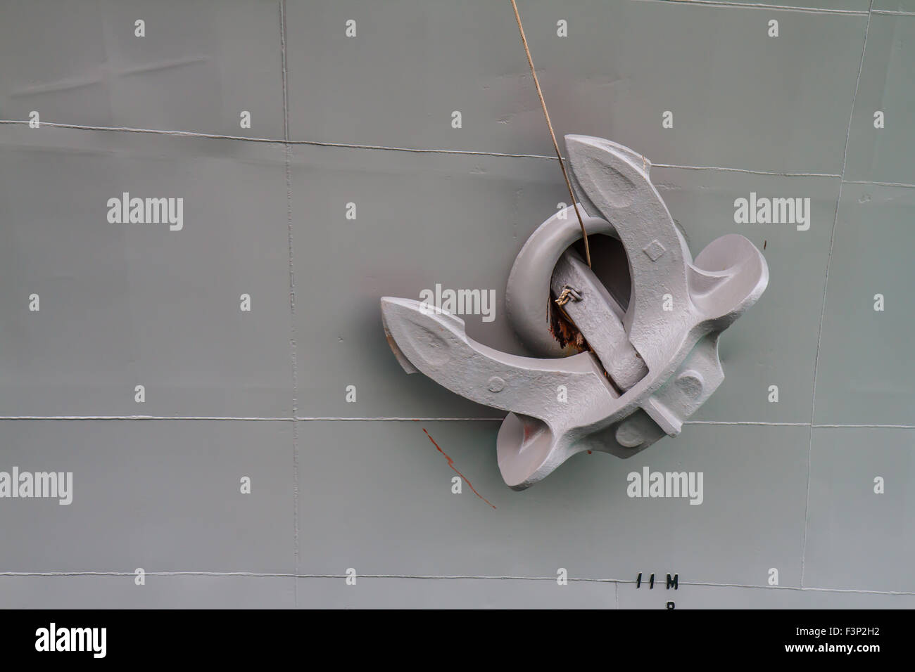 battleship anchor Stock Photo