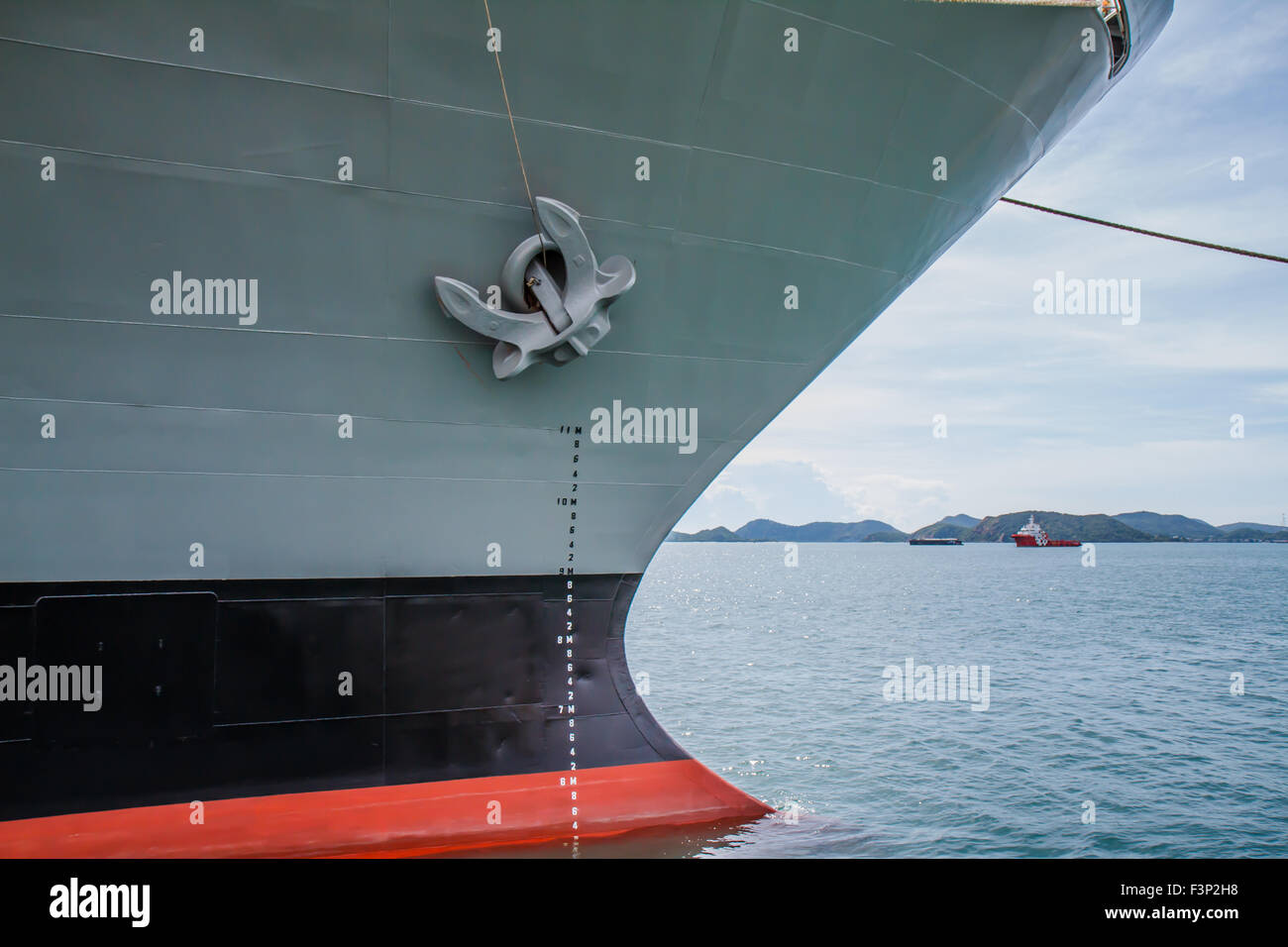 battleship anchor Stock Photo