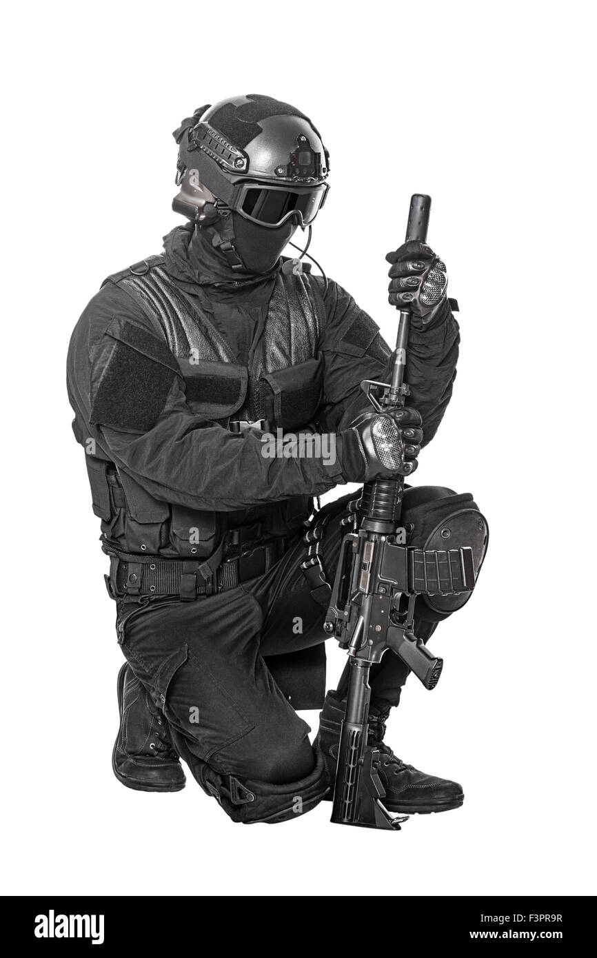 police officer SWAT Stock Photo