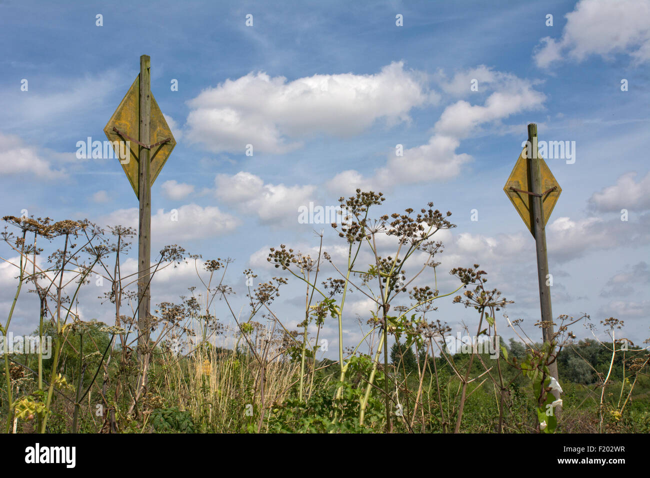 Warning signs Stock Photo