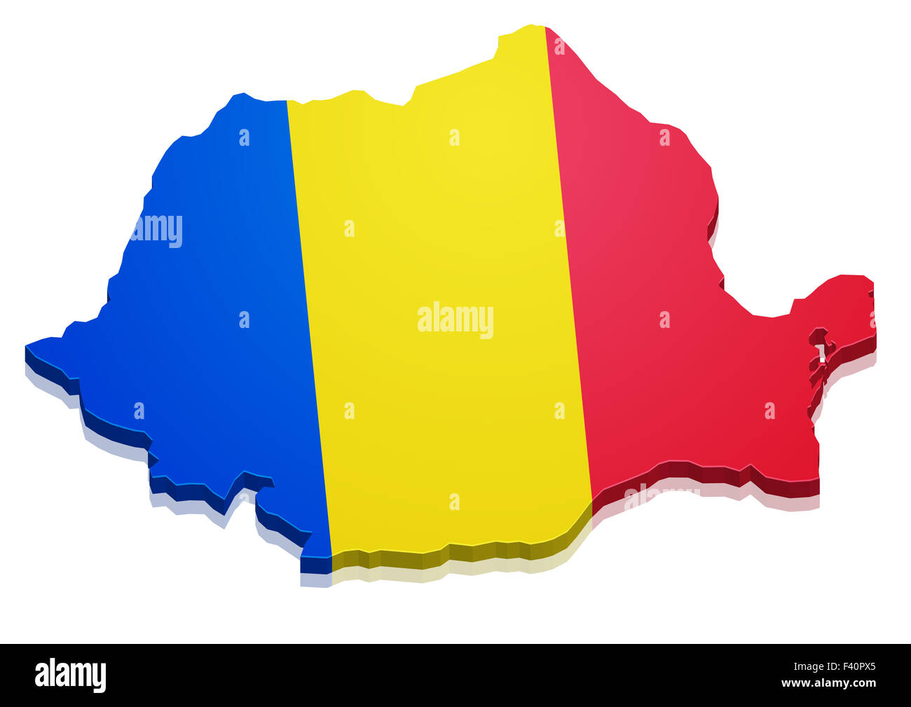 Map Romania Stock Photo