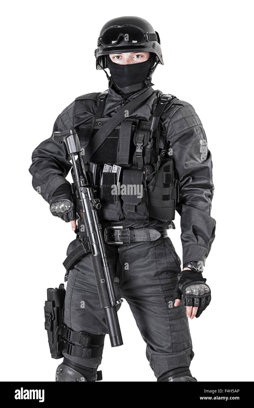 SWAT police officer Stock Photo