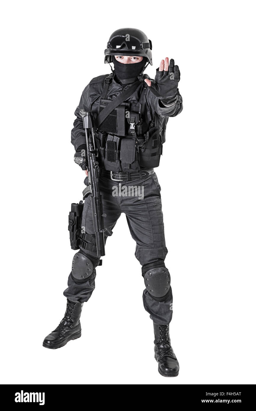 SWAT police officer Stock Photo