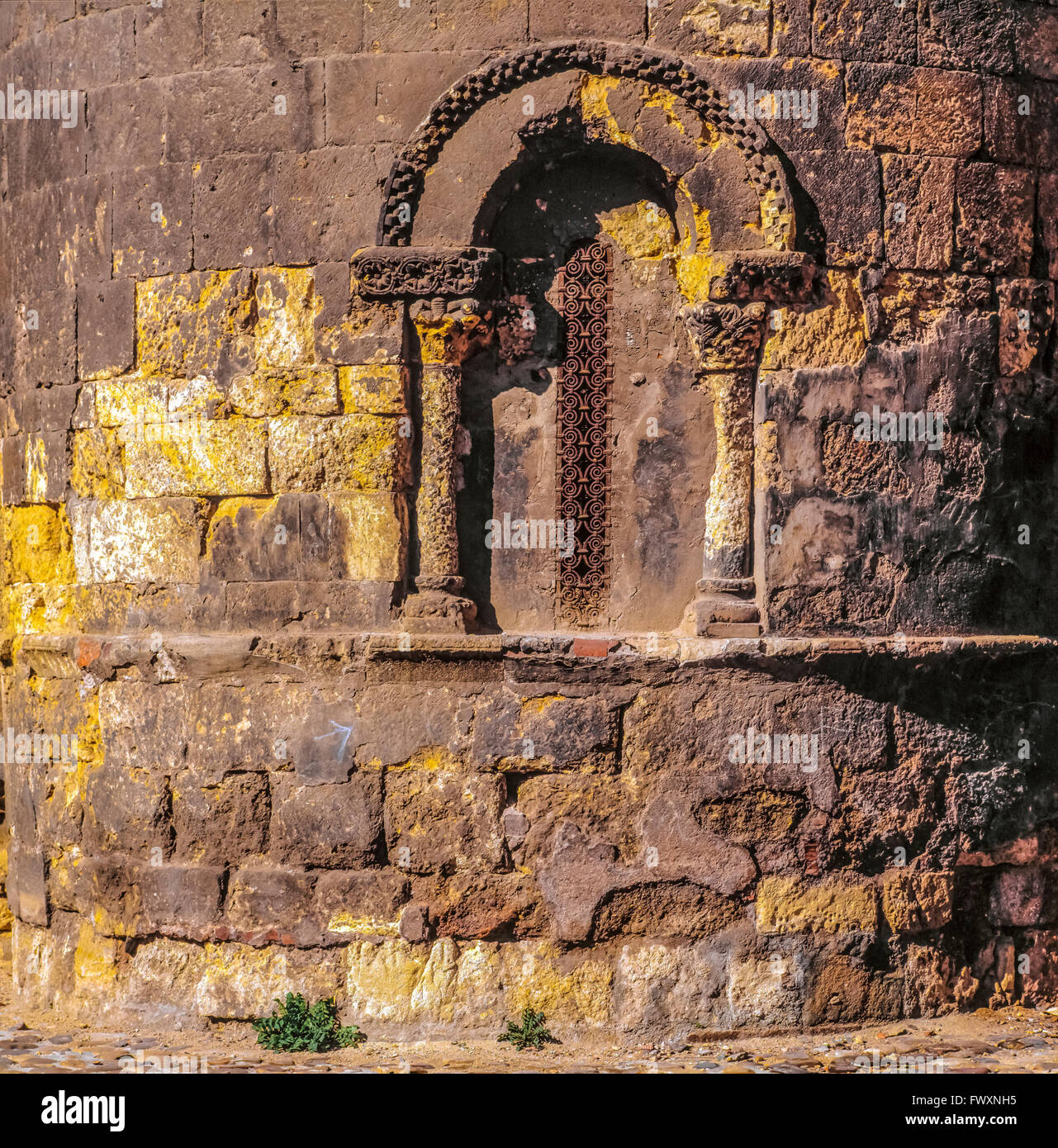 Romanesque Window..Leon. Spain Stock Photo