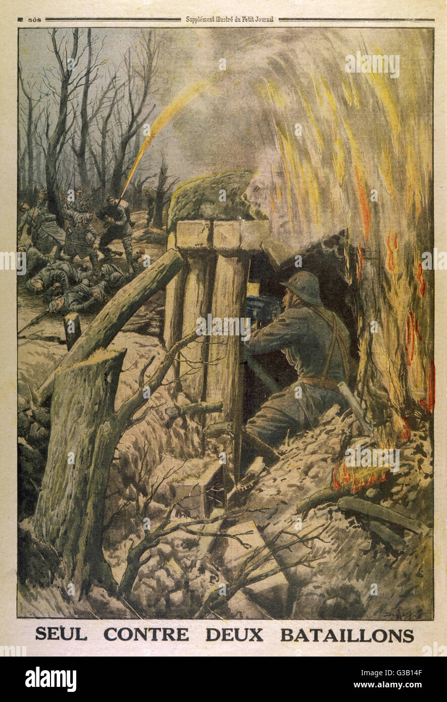 1916/FRENCH GUNNER Stock Photo