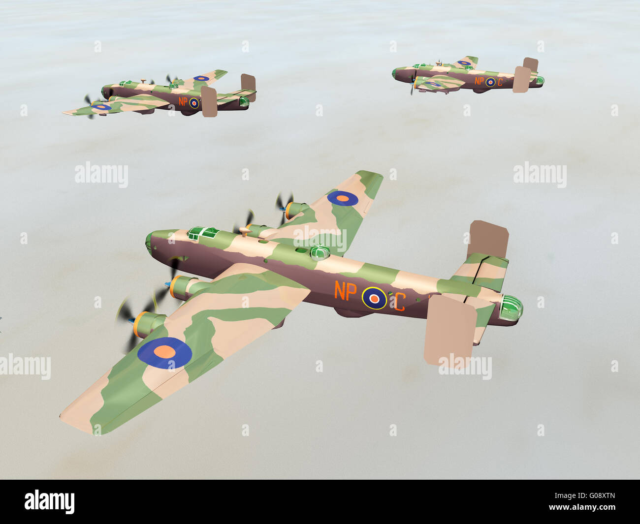 Heavy Bomber Halifax Stock Photo