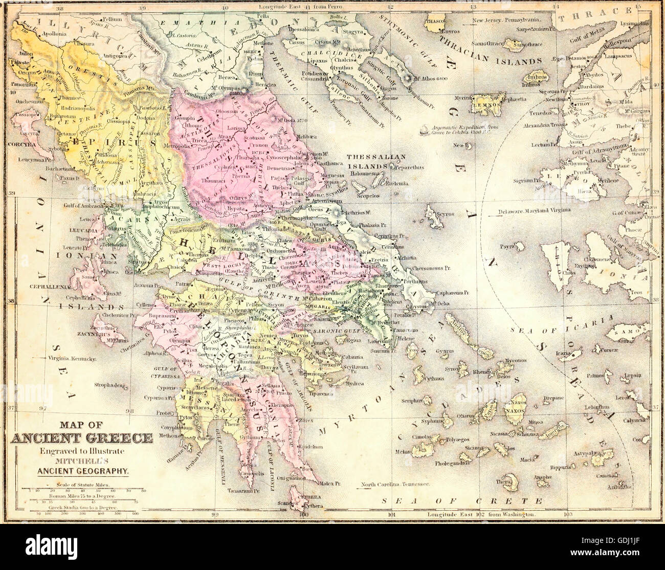 Detailed Map Ancient Greece