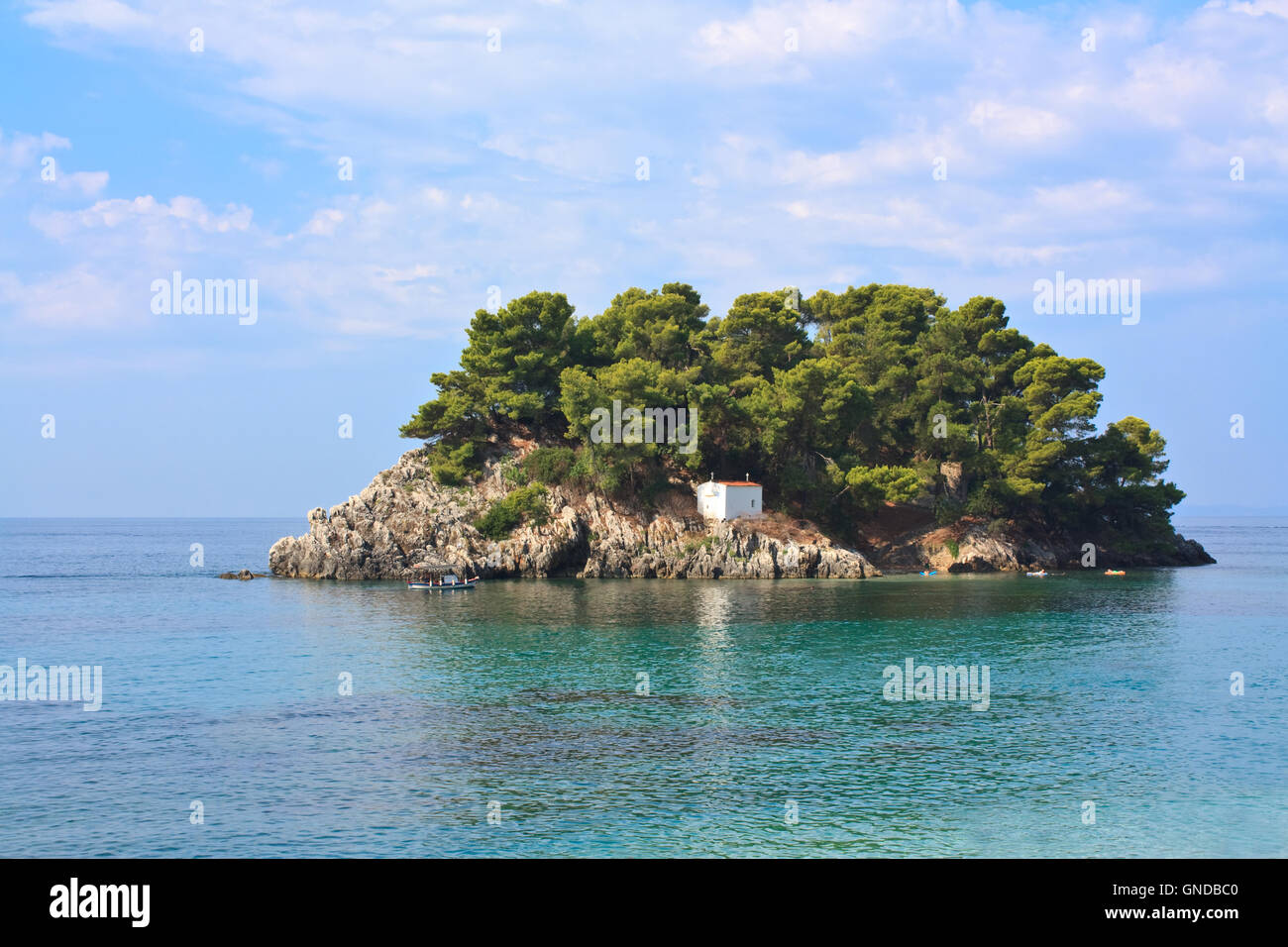 Island of Panagia in Parga Stock Photo