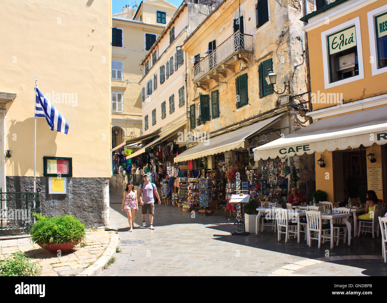 Old town of Corfu Stock Photo