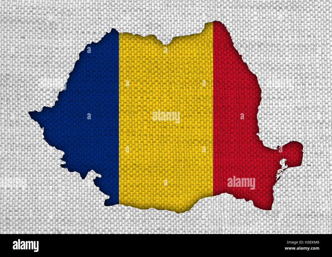 Map of Romania Stock Photo