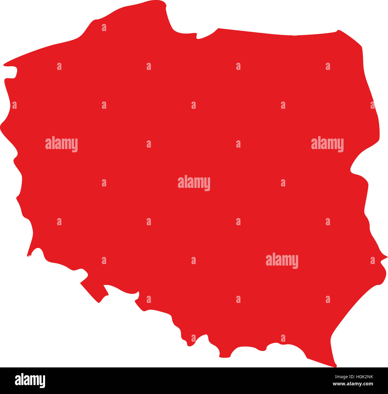 Poland map Stock Photo