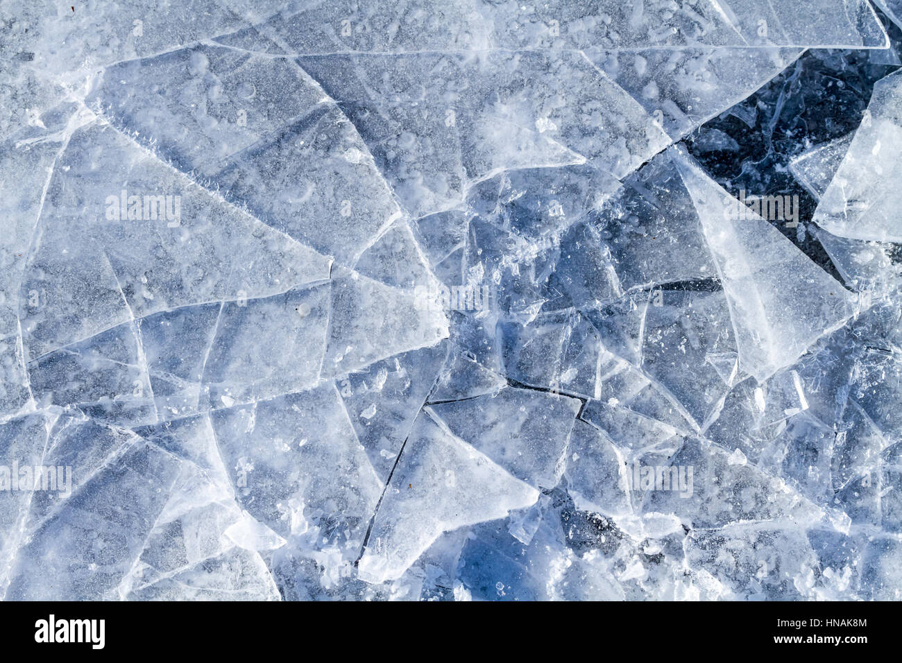 Closeup of Shattered Ice Stock Photo