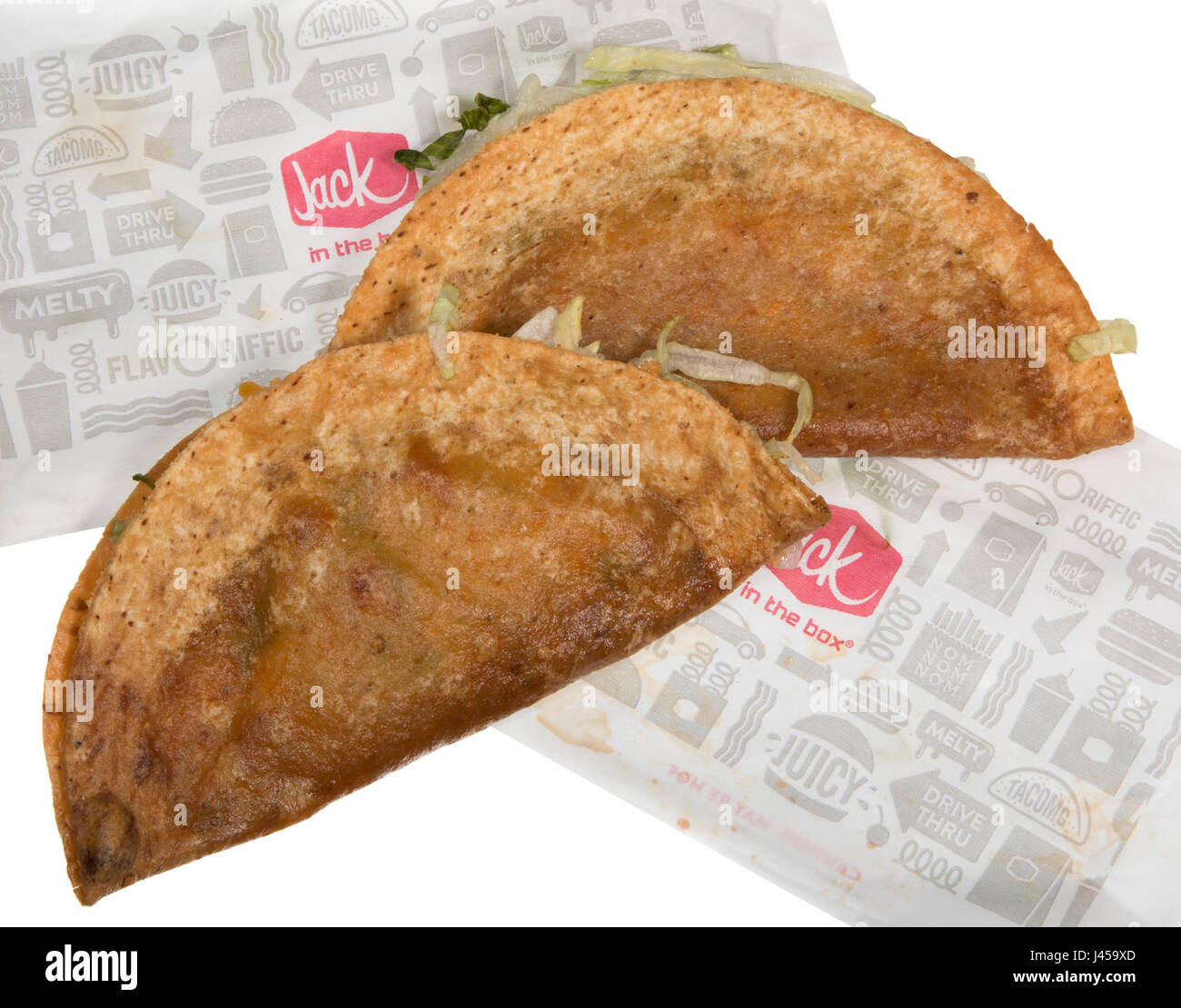 Jack in the Box taco Stock Photo