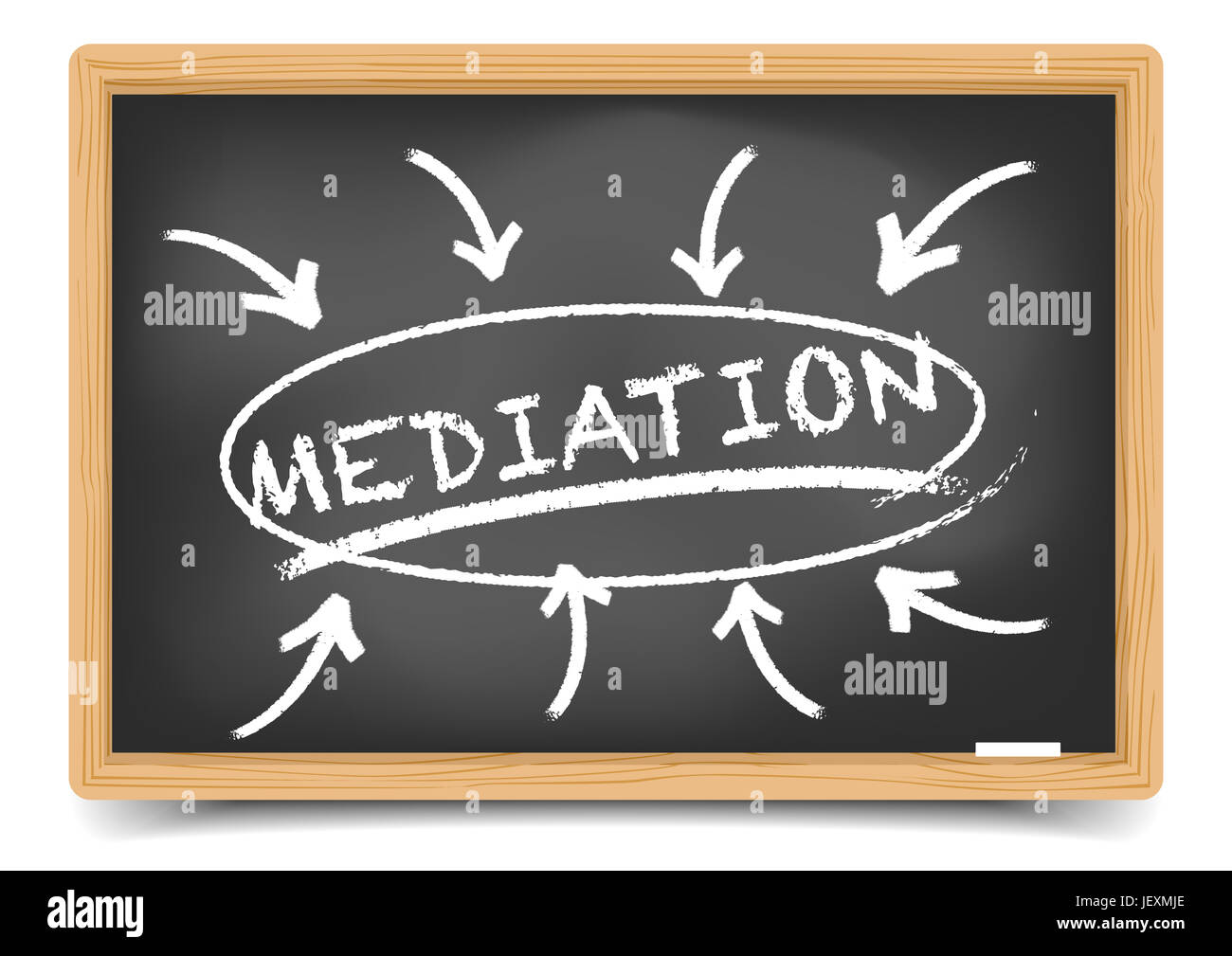 Blackboard Mediation Focus Stock Photo