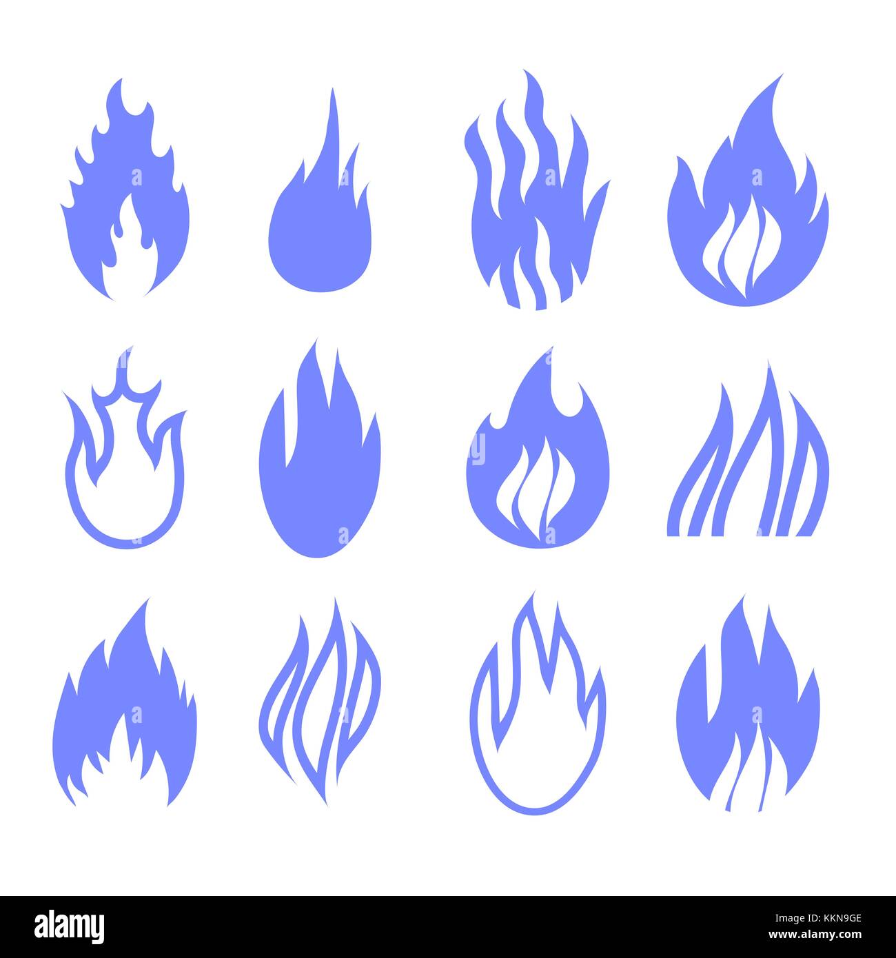 Gas industry blue symbols Stock Vector