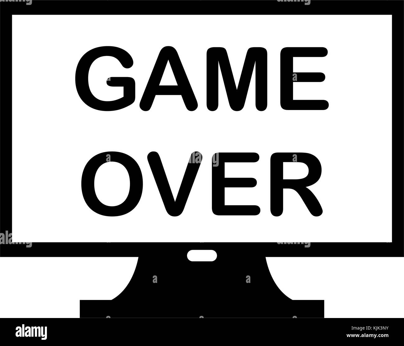 game over icon Stock Vector